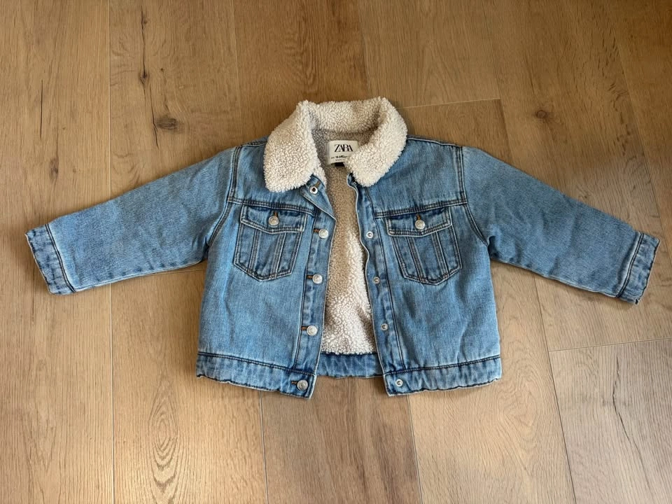 ZARA Disney Minnie Mouse Sherpa Denim Jacket – 2Y - photo 2