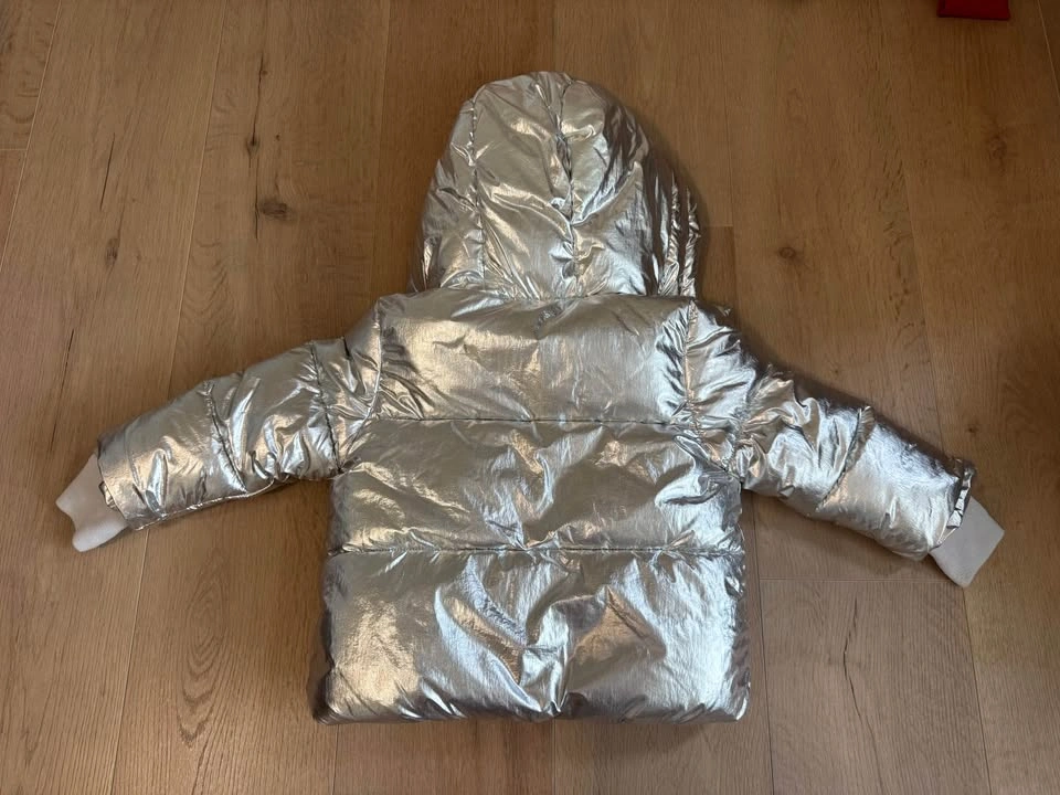 New GAP Kids Metallic Silver Puffer Jacket - photo 2