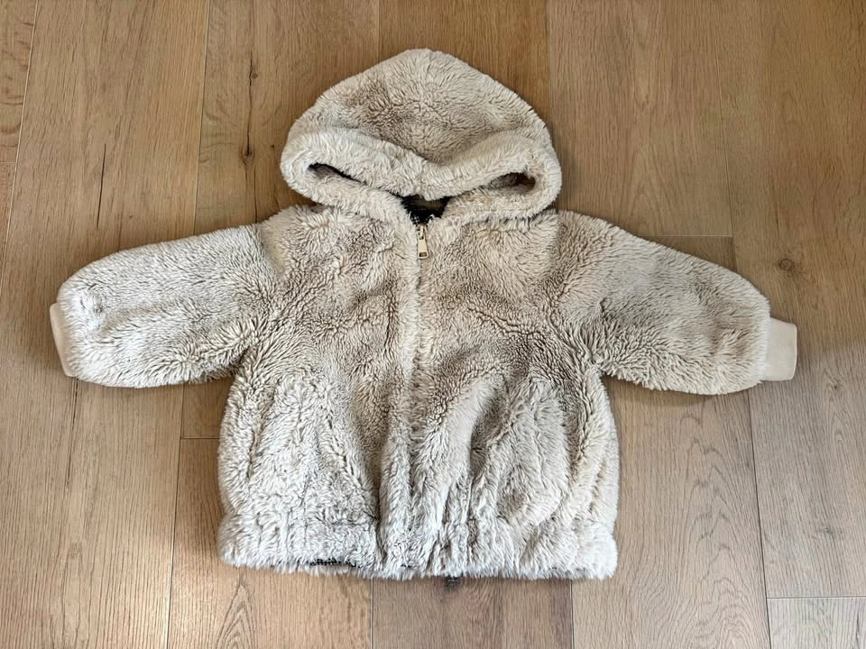 Zara Faux Fur Hooded Jacket 18-24 Months