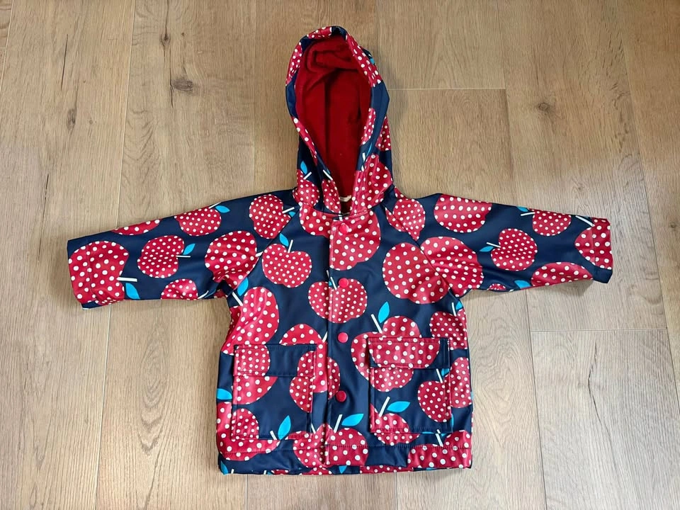 Hatley Baby Apple Print Raincoat Size 12-18 Months
