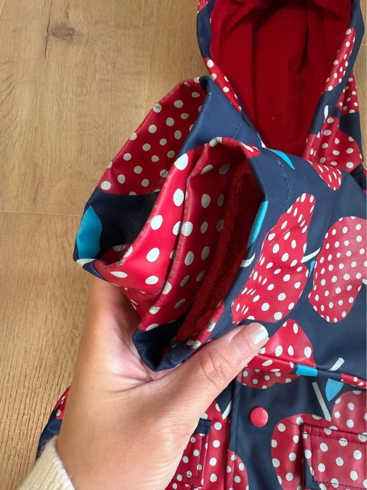 Hatley Baby Apple Print Raincoat Size 12-18 Months - photo 2