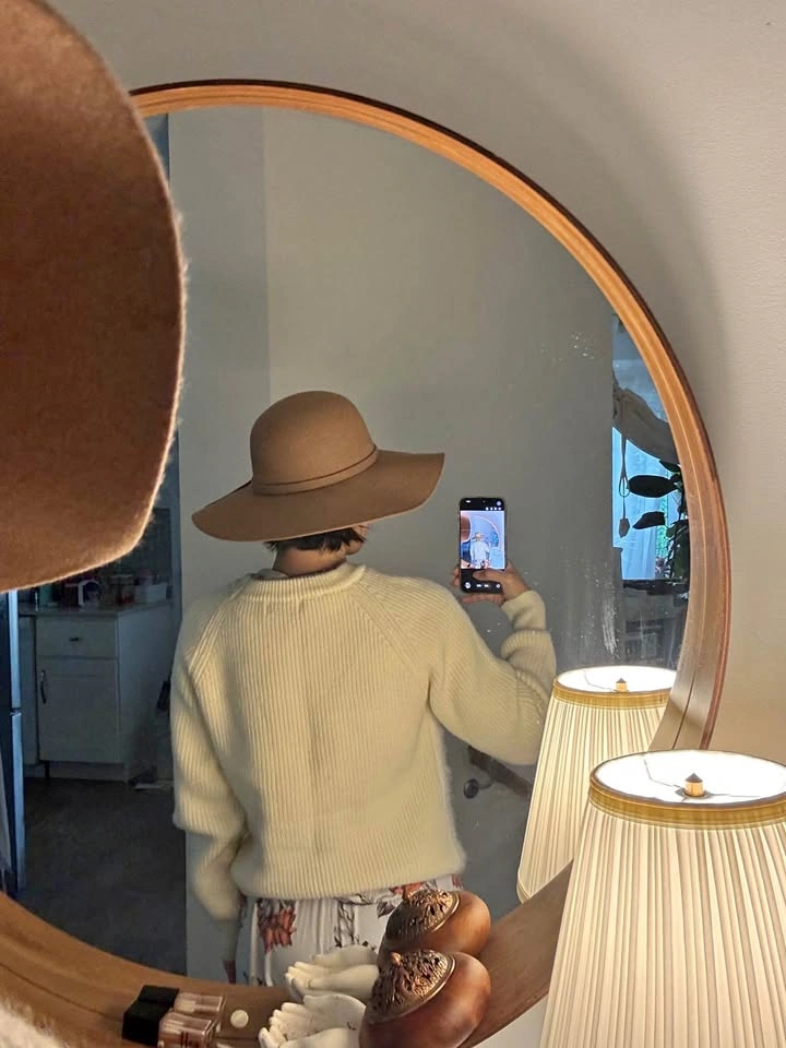 Brown Wide Brim Wool Felt Hat
