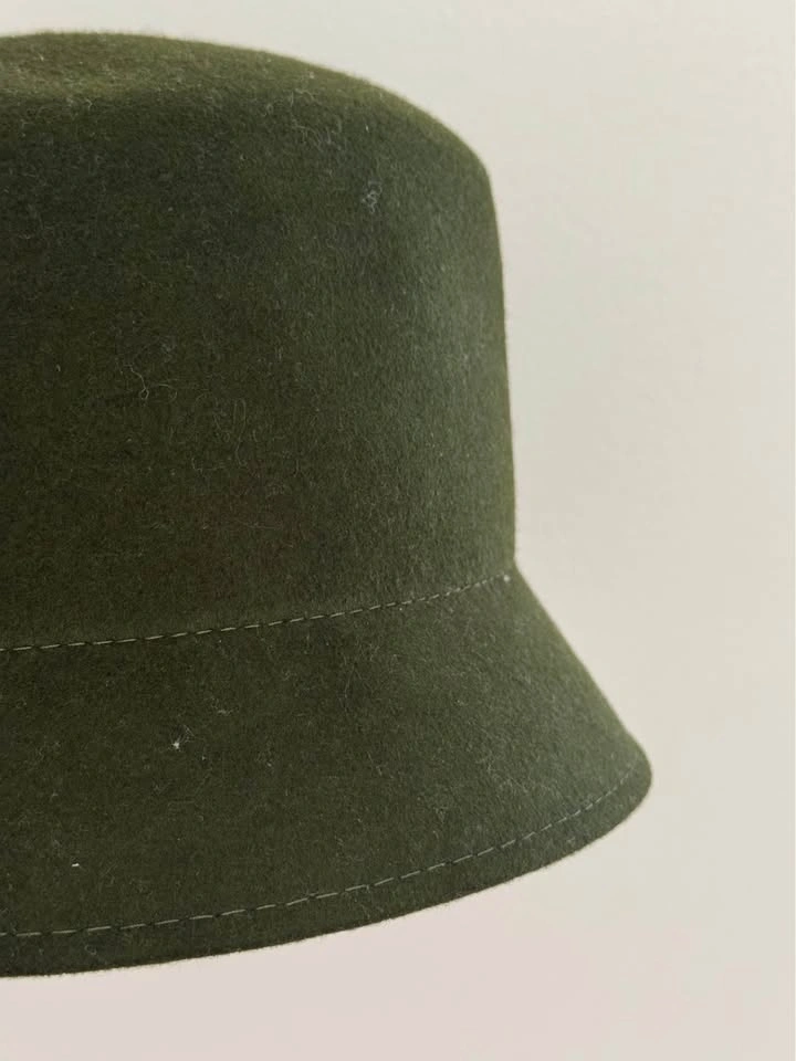 New The Hats Company by Filippo Catarzi Olive Green 100% Wool Ha - photo 2