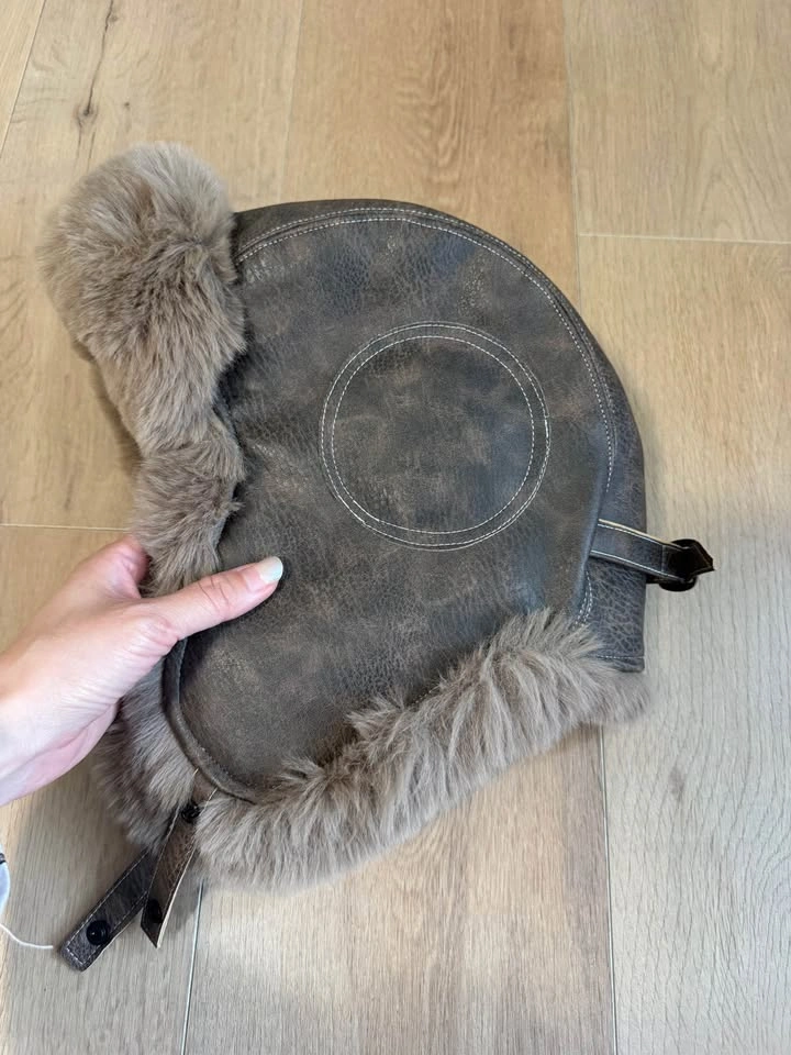 Men Faux Leather Trapper Hat - photo 2
