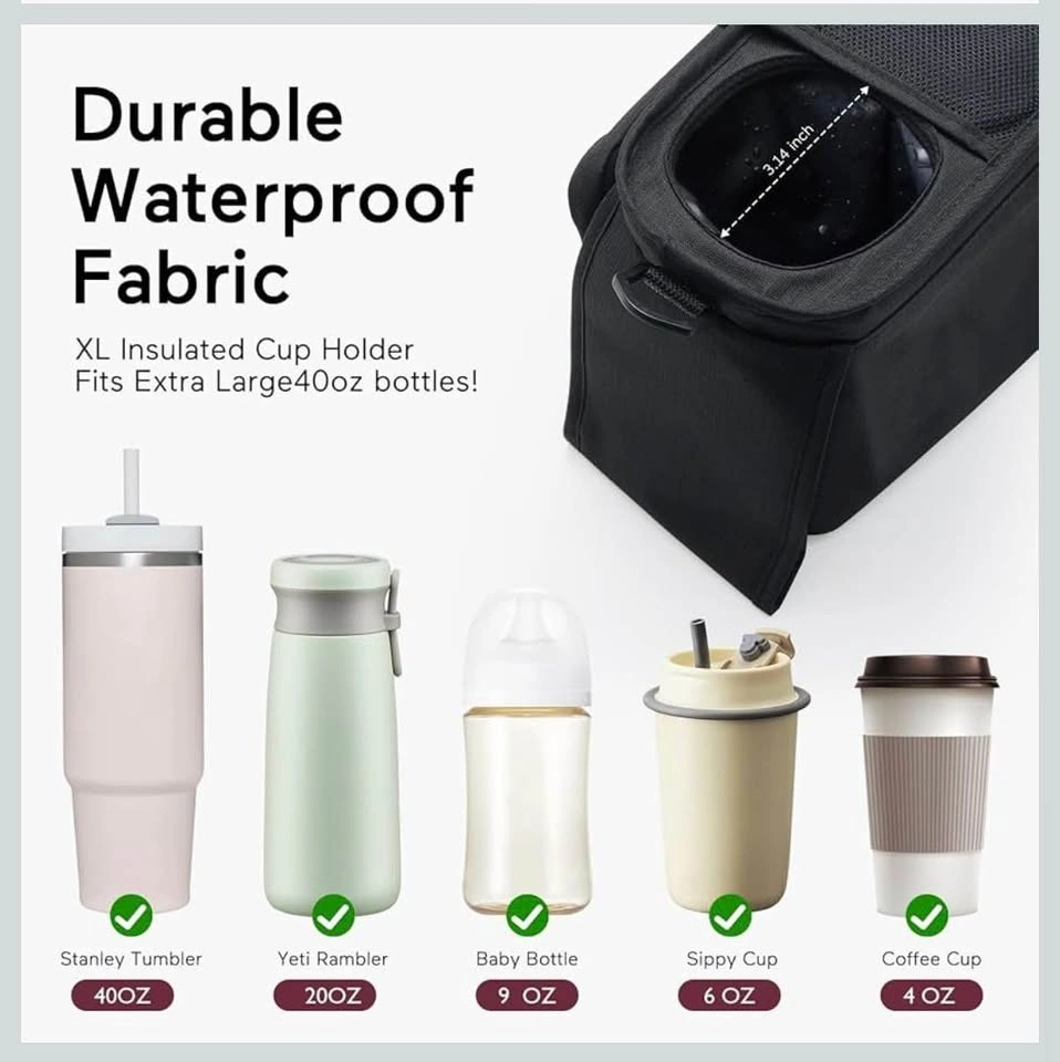 NEW Momcozy Universal Stroller Organizer with Insulated Cup Hold - photo 4