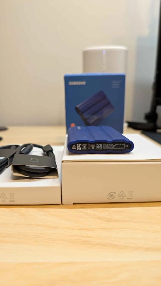 Samsung T7 Shield 2TB Portable SSD – Blue, Open Box