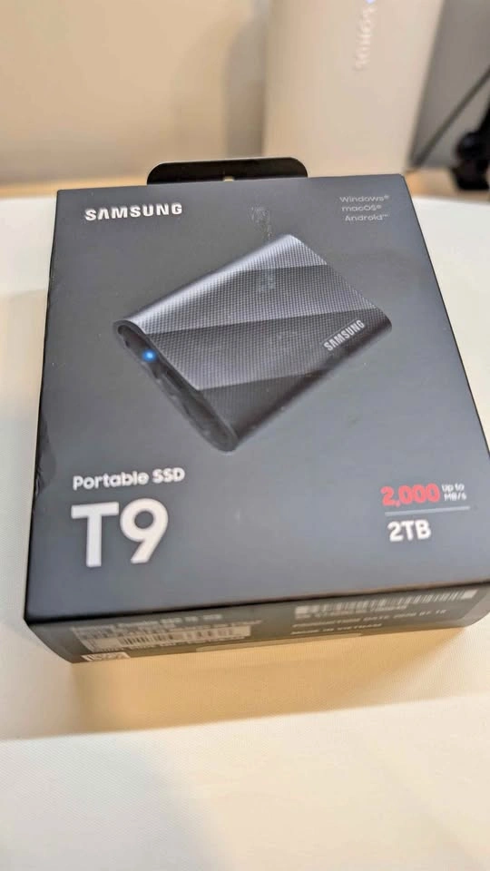 Sealed Samsung T9 Portable SSD 2TB – Up to 2,000 MB/s