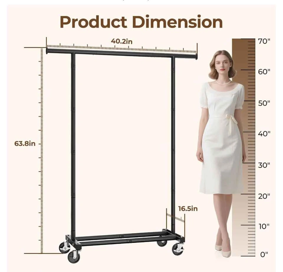 Single Garment rack (black) - photo 2