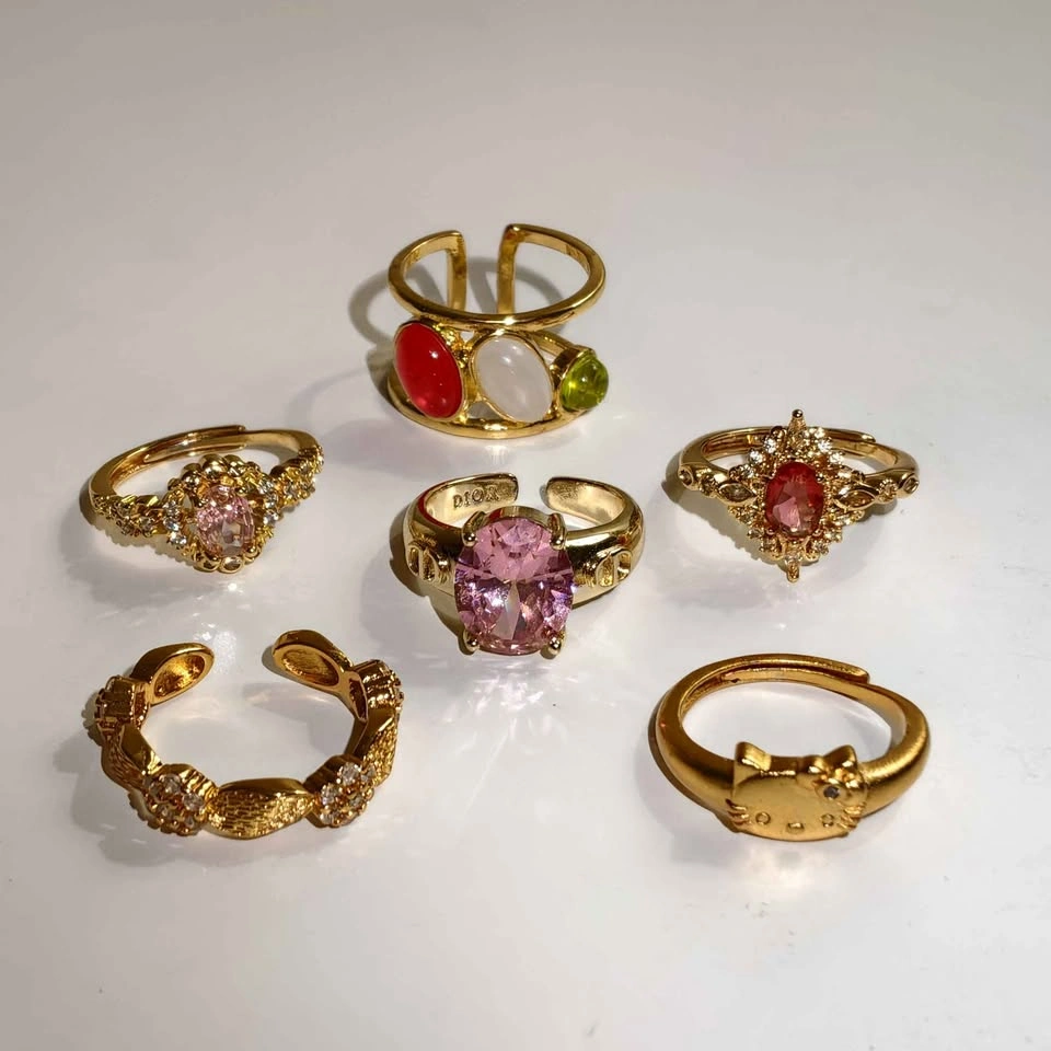 Gold-Plated Copper Ring Set - $7 Each or $35 for All