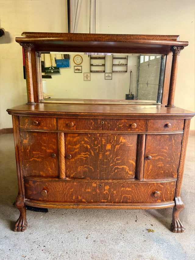 Antique Oak Sideboard Buffet