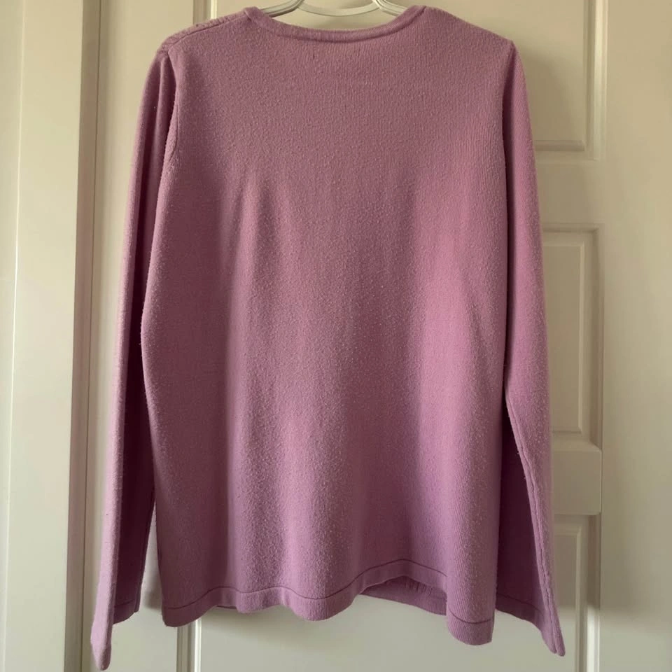 Dusty Pink Cable Knit Button-Up Cardigan – Approx. M/L - photo 2