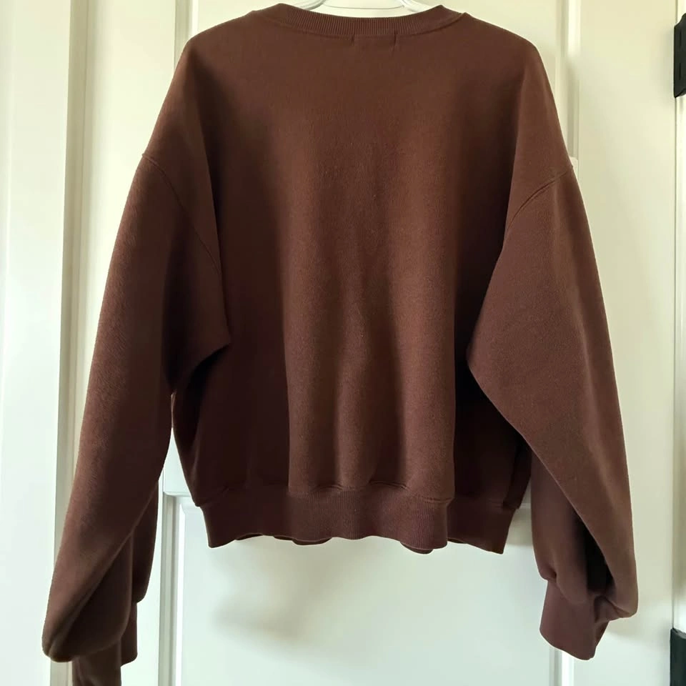 Brown Oversized Button-Up Cardigan Sweater - photo 3