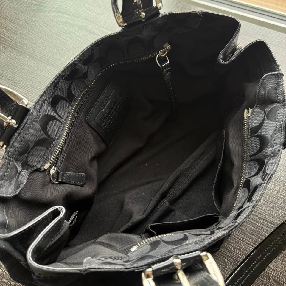 Vintage Coach Soho Pleated Signature Tote F13742 – Black - photo 4
