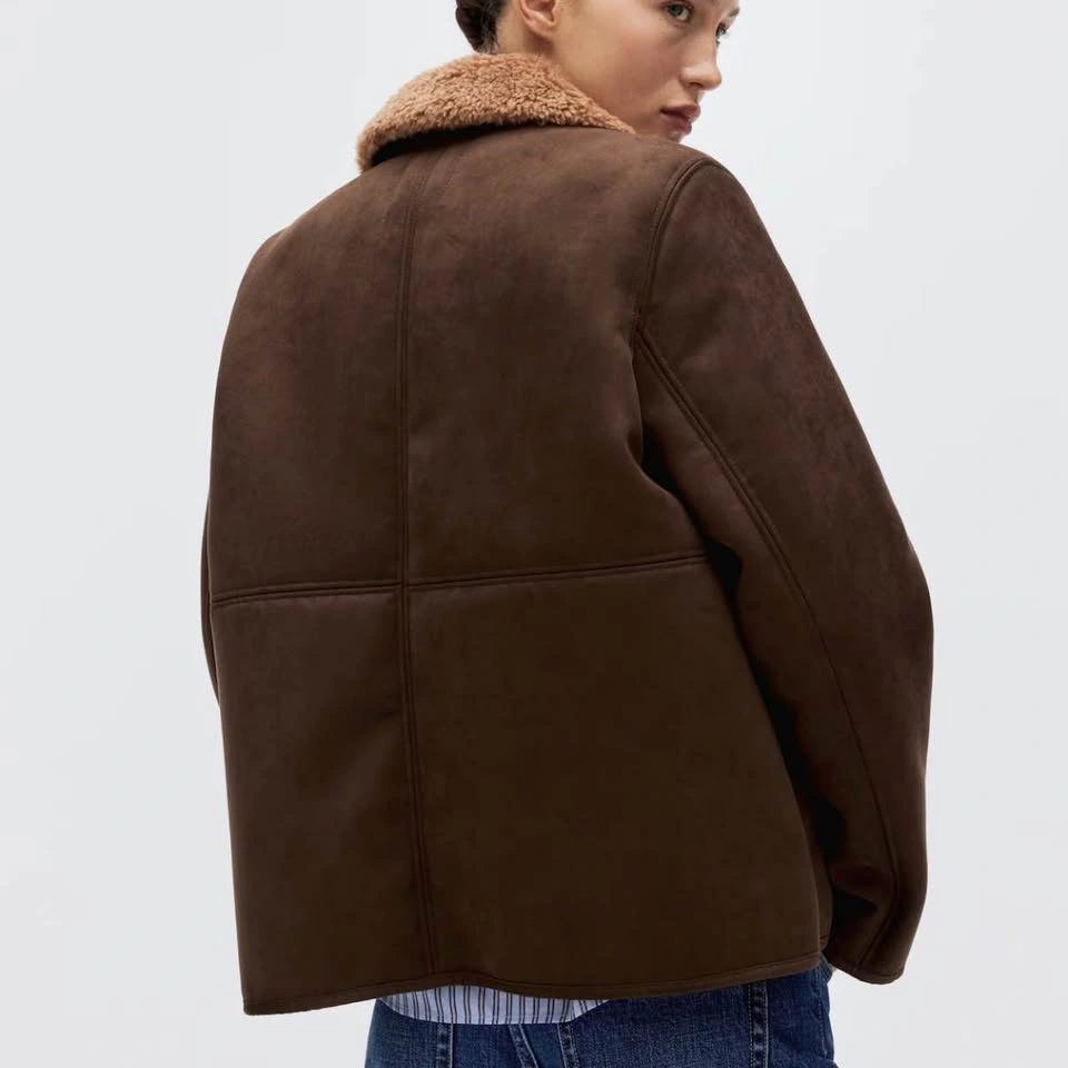 H&M Teddy Fleece Collar Jacket — Size M - photo 4