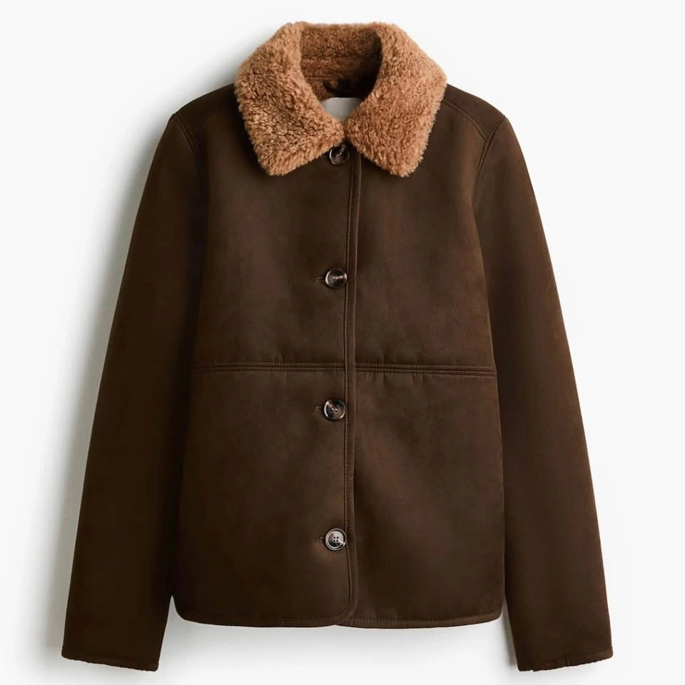 H&M Teddy Fleece Collar Jacket — Size M - photo 5