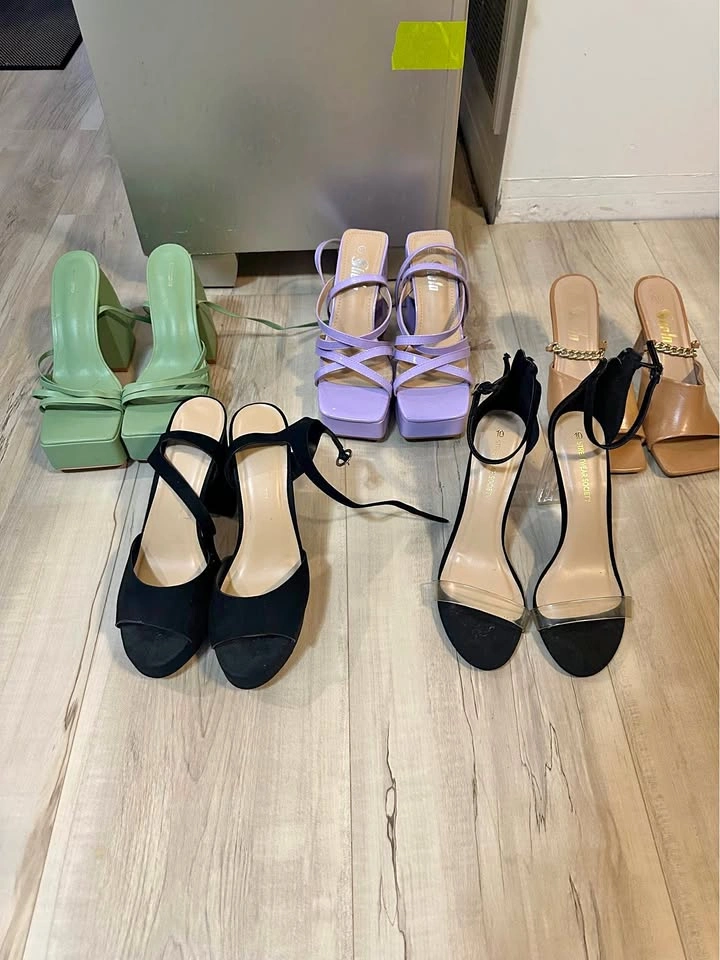 Shein, PrettyLittleThing, and Streetwear Society Heeled Sandals
