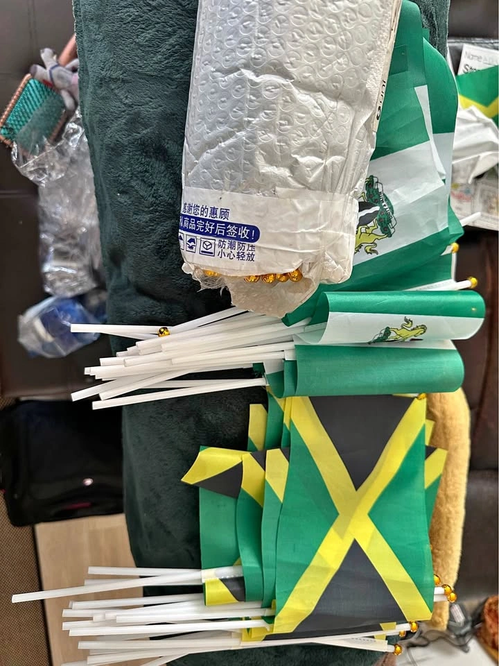 Nigeria and Jamaica Hand-Held Stick Flags