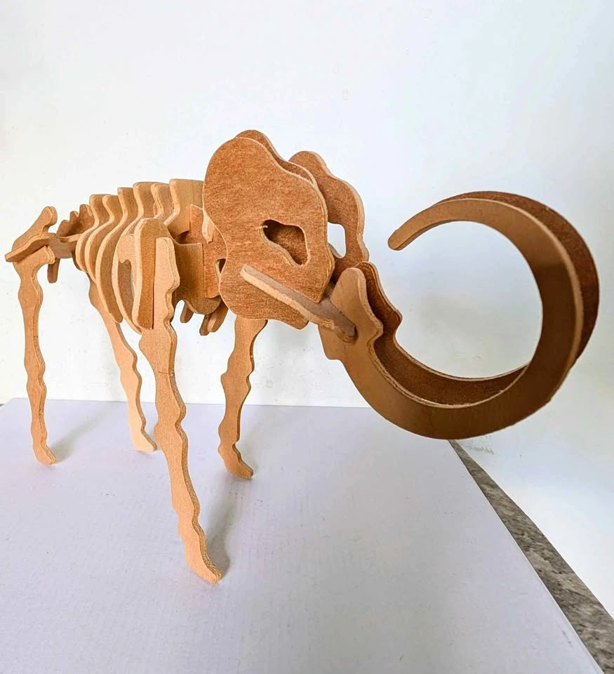 3d Wooden Puzzle of Woolly Mammoth