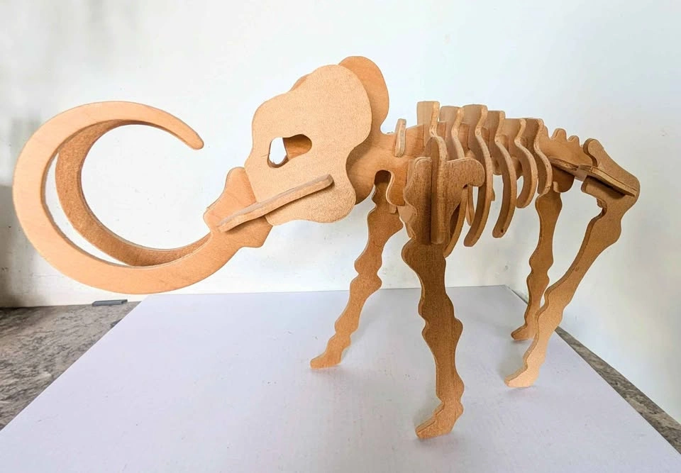 3d Wooden Puzzle of Woolly Mammoth - photo 2