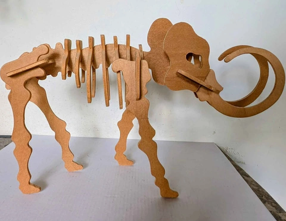 3d Wooden Puzzle of Woolly Mammoth - photo 3