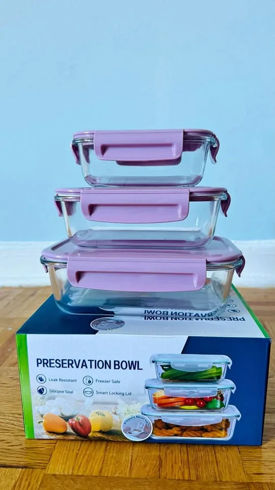 3-Pc Premium Glass Food Storage Set thumbnail