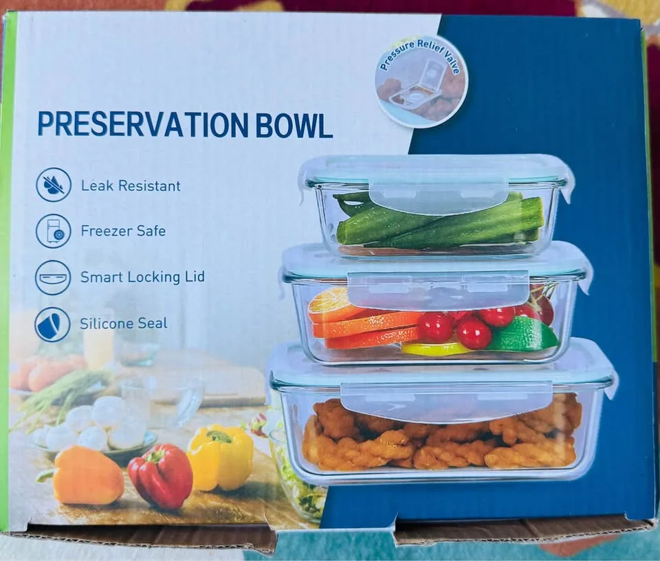 3-Pc Premium Glass Food Storage Set image indicator(2)