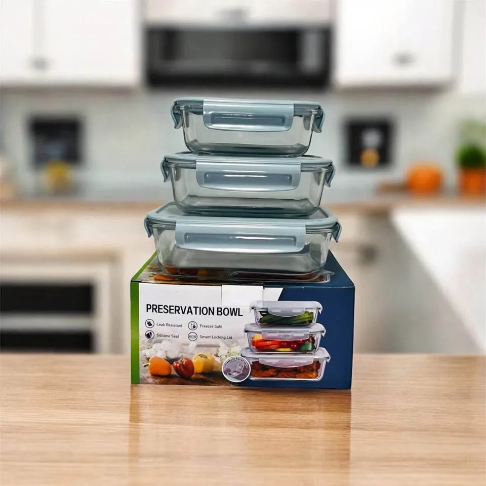 3-Pc Premium Glass Food Storage Set image indicator(5)