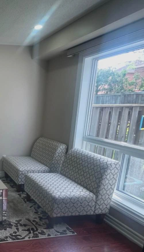 Pair of Patterned Armless Accent Chairs - photo 2