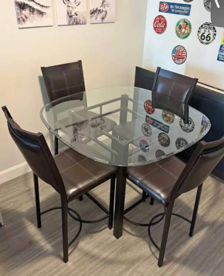 Glass Top Counter Height Dining table - photo 3