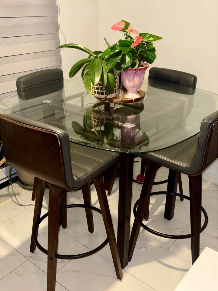 Glass Top Counter Height Dining table - photo 4
