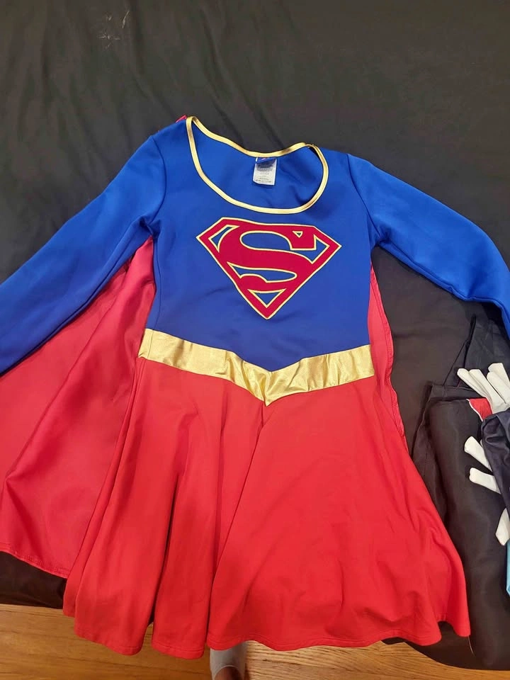 Supergirl Costume Dress with Cape