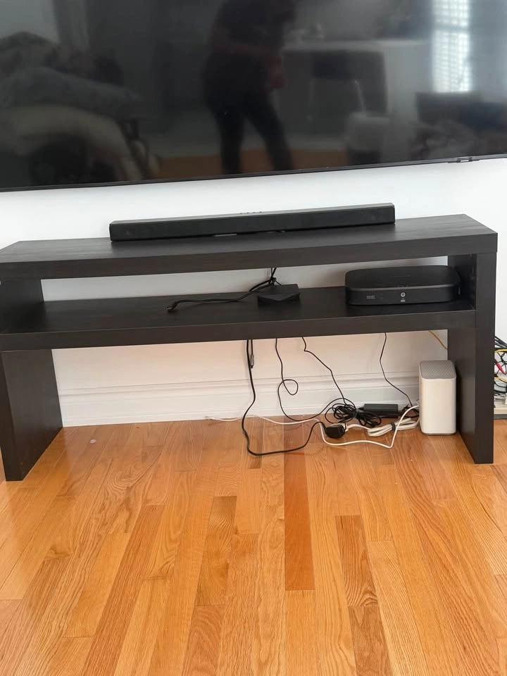 Dark Brown/Black Media Console TV Stand - photo 2