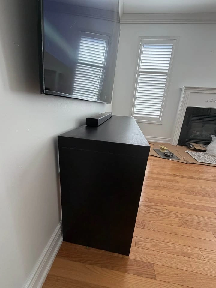 Dark Brown/Black Media Console TV Stand - photo 5
