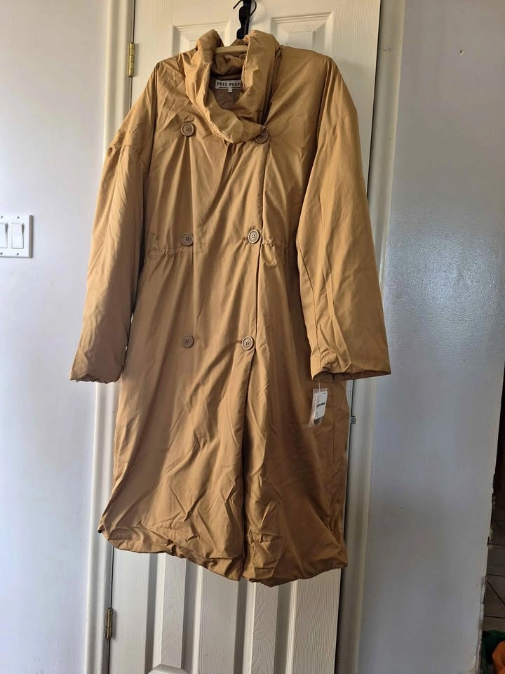 Free People Long Puffer Coat Size XL