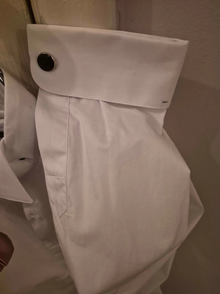 Manschett by Quesste White Dress Shirt with Pink Bow Tie - Size - photo 2