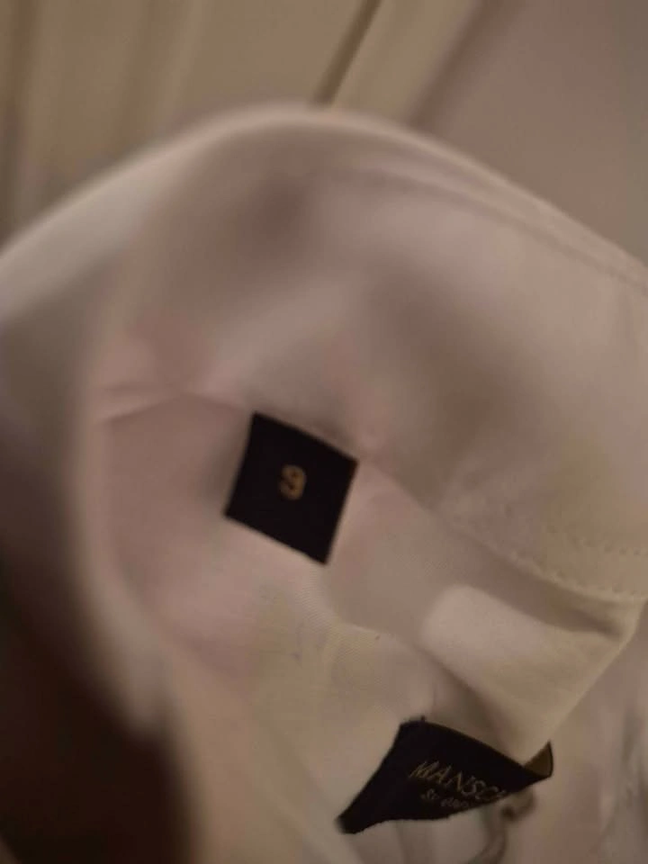 Manschett by Quesste White Dress Shirt with Pink Bow Tie - Size - photo 5