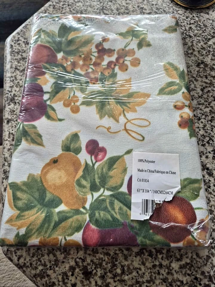 Fruit Pattern Tablecloth 63" x 104"