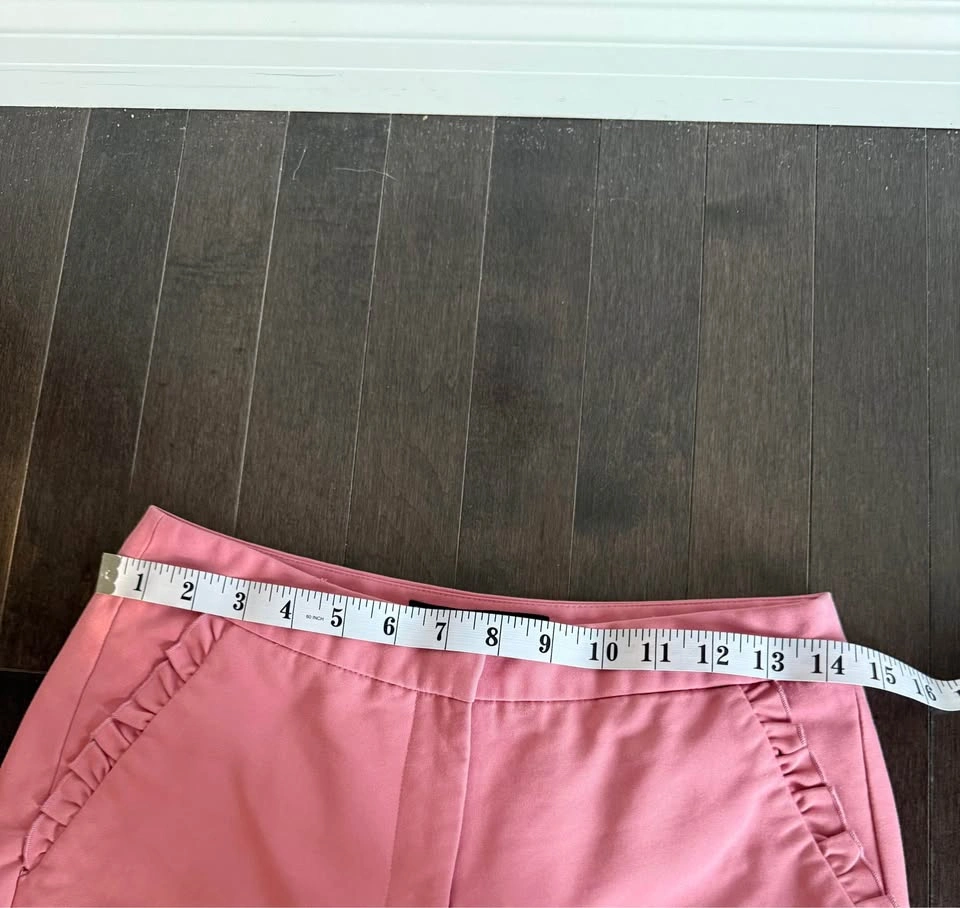 Zara Basic Pink Ruffle Pocket Trousers - photo 3