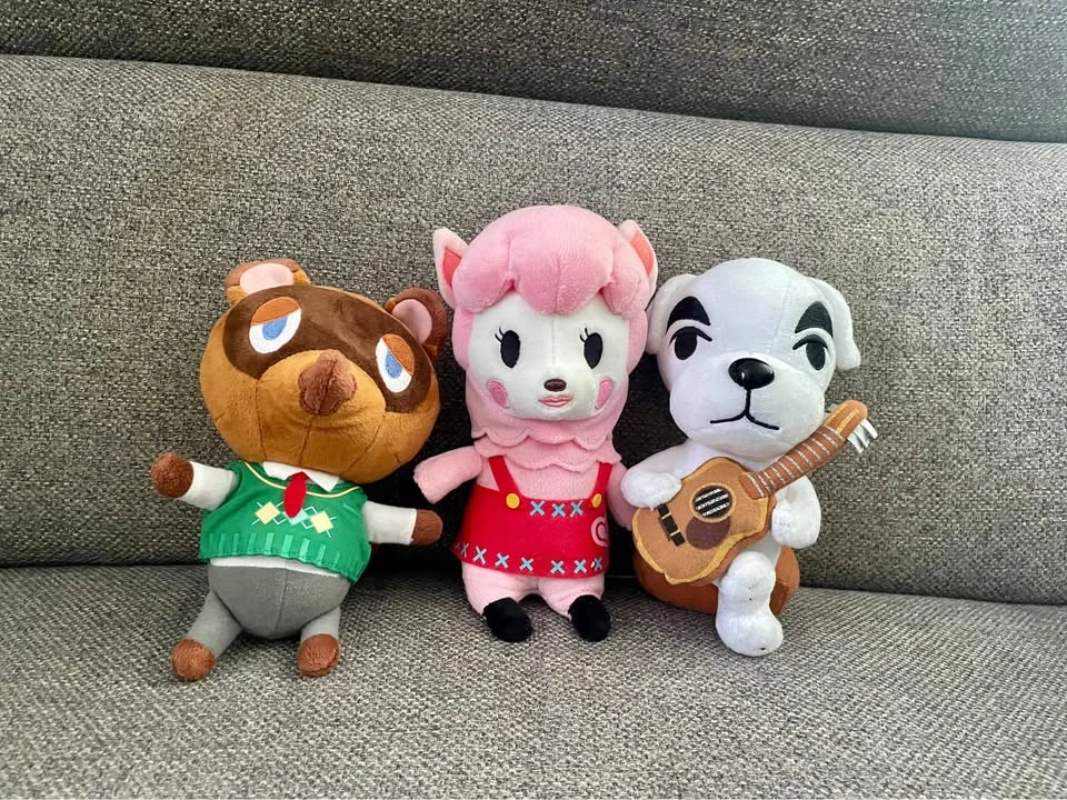Nintendo Animal Crossing Plush Set - Tom Nook, Reese, K.K. Slide