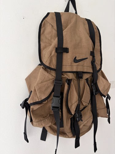 Vintage 90s Nike Parachute Nylon Khaki Backpack - photo 2