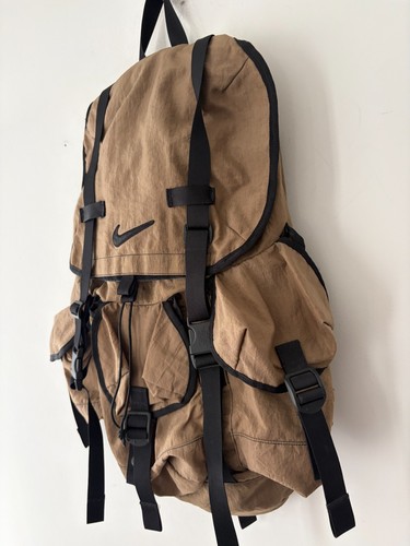 Vintage 90s Nike Parachute Nylon Khaki Backpack - photo 3