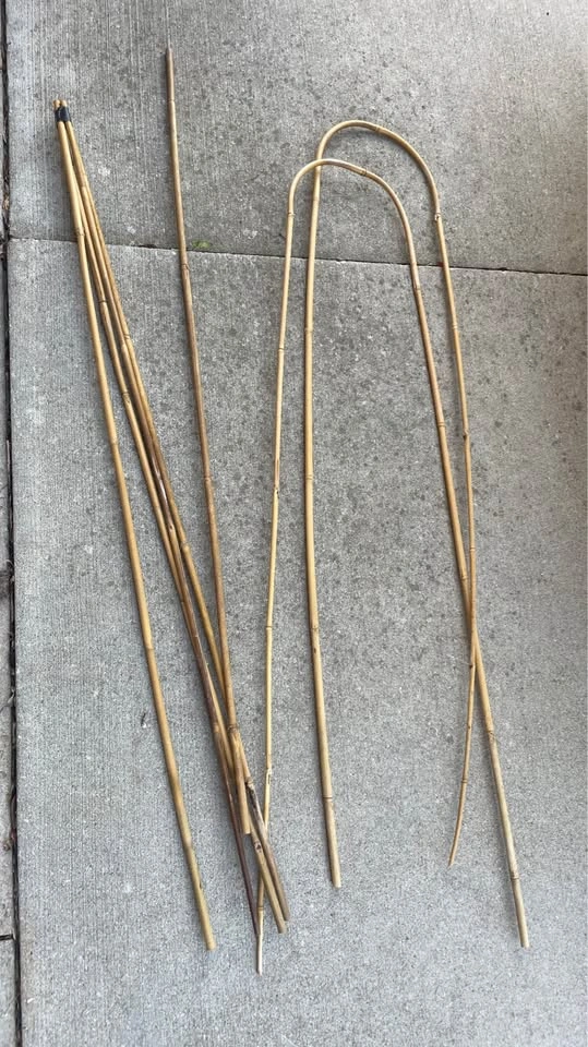 4 ft Bamboo Garden Stakes and Trellis Set