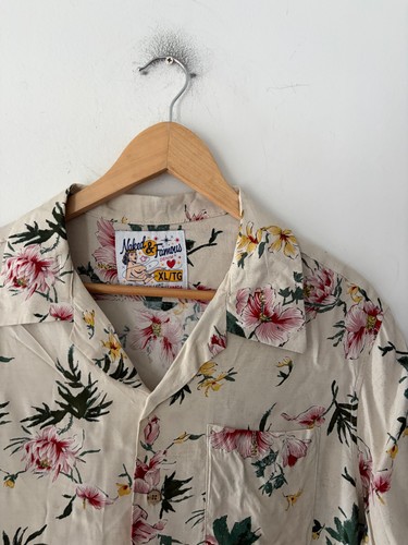 Naked & Famous Silky Flowers Aloha Shirt Size L - photo 2