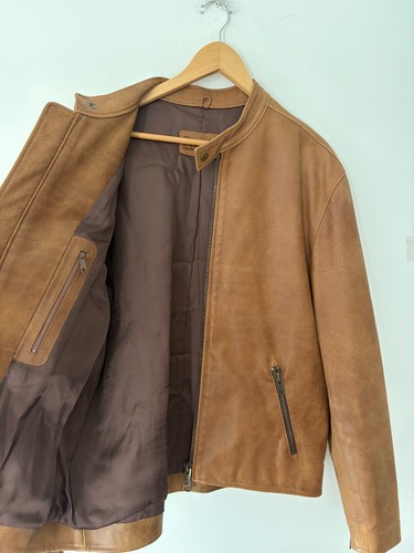 Vintage Roots Canada Leather Moto Jacket Size L - photo 5