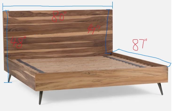 JENSON rosewood king size bed - photo 3