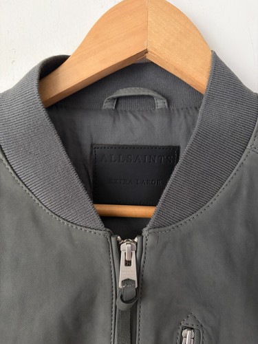 AllSaints Men's Kemble Suede Leather Bomber Jacket Size L - photo 3