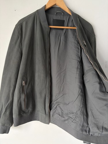 AllSaints Men's Kemble Suede Leather Bomber Jacket Size L - photo 5