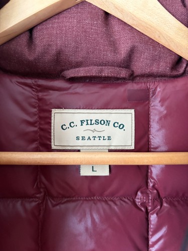 Filson Mens Down Puffer Vest Size L - photo 5