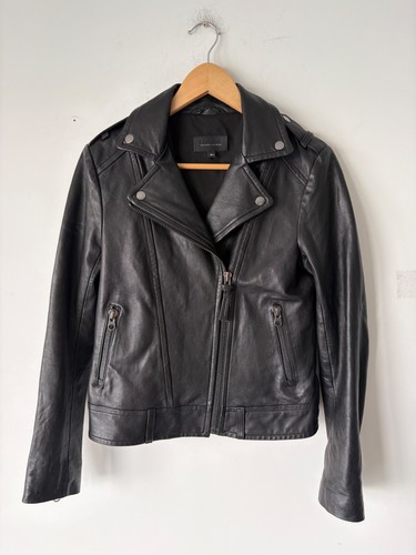 Mackage X Aritzia Women's Lamb Leather Moto Jacket Size XS
