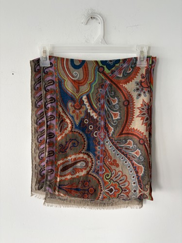 Etro Milano Silk Wool Paisley Scarf - photo 2